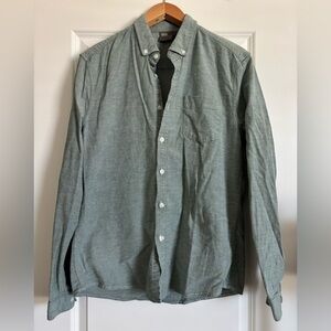 ASOS oxford shirt in yarn dye teal green Large